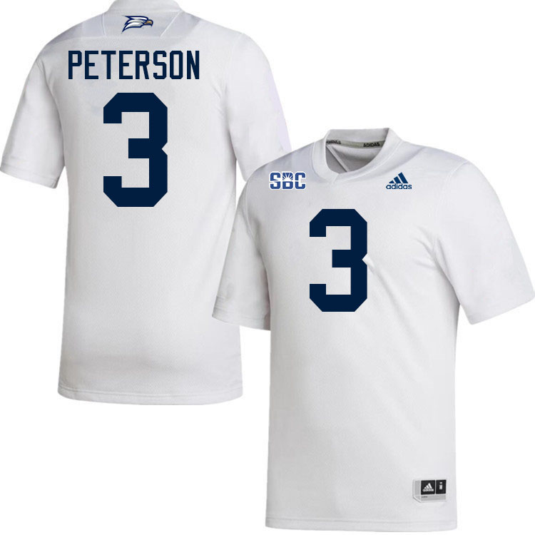 #3 Adrian Peterson Georgia Southern Eagles Jerseys|Apparels Football Stitched-White